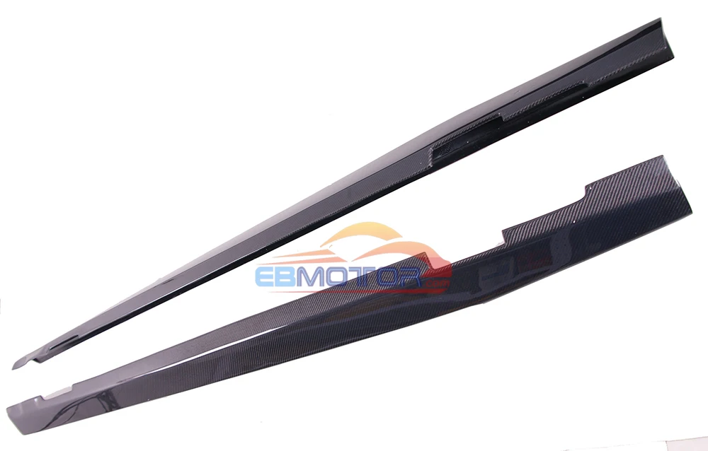 ebmotor-com Real Carbon Fiber side skirts spoiler splitter for Mercedes benz C63 FL Coupe Sedan 12-15 12