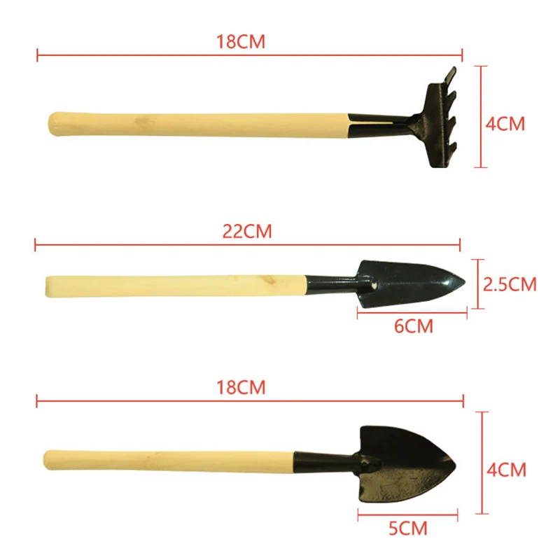 Горшок культуры наборы садовых инструментов завод 3 шт./компл. Популярные токарные мини-железная Лопата Лидер продаж выращивания цветов ручная Лопата садовые аксессуары грабли