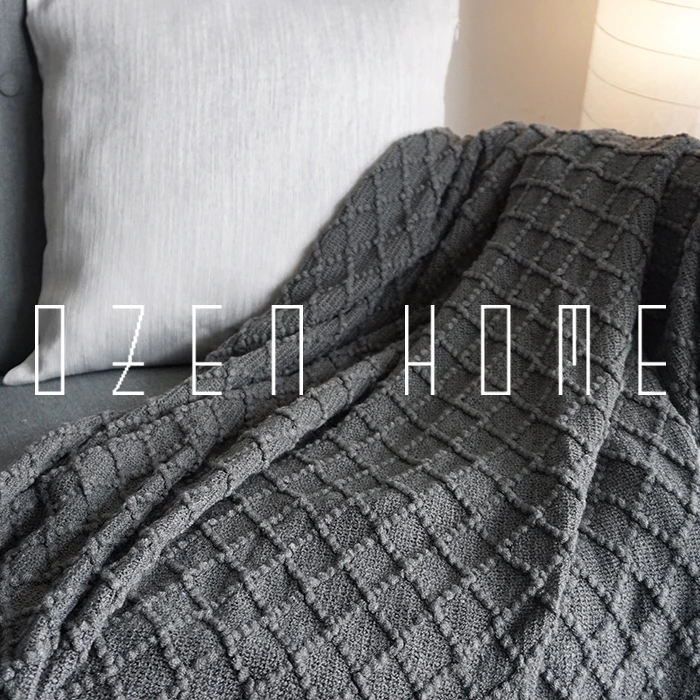 Knitting Carpet Knitted Blanket Northern Europe Tassels Home Decoration