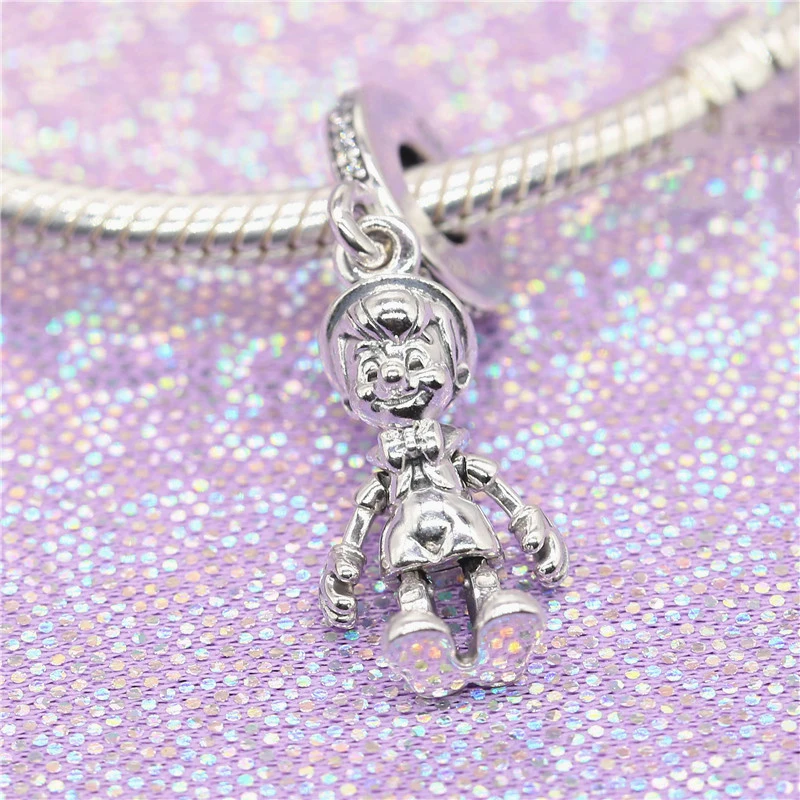 

925 Sterling Silver Pinocchio Dangle Charm For Women Silver Jewelry Bracelet Bead