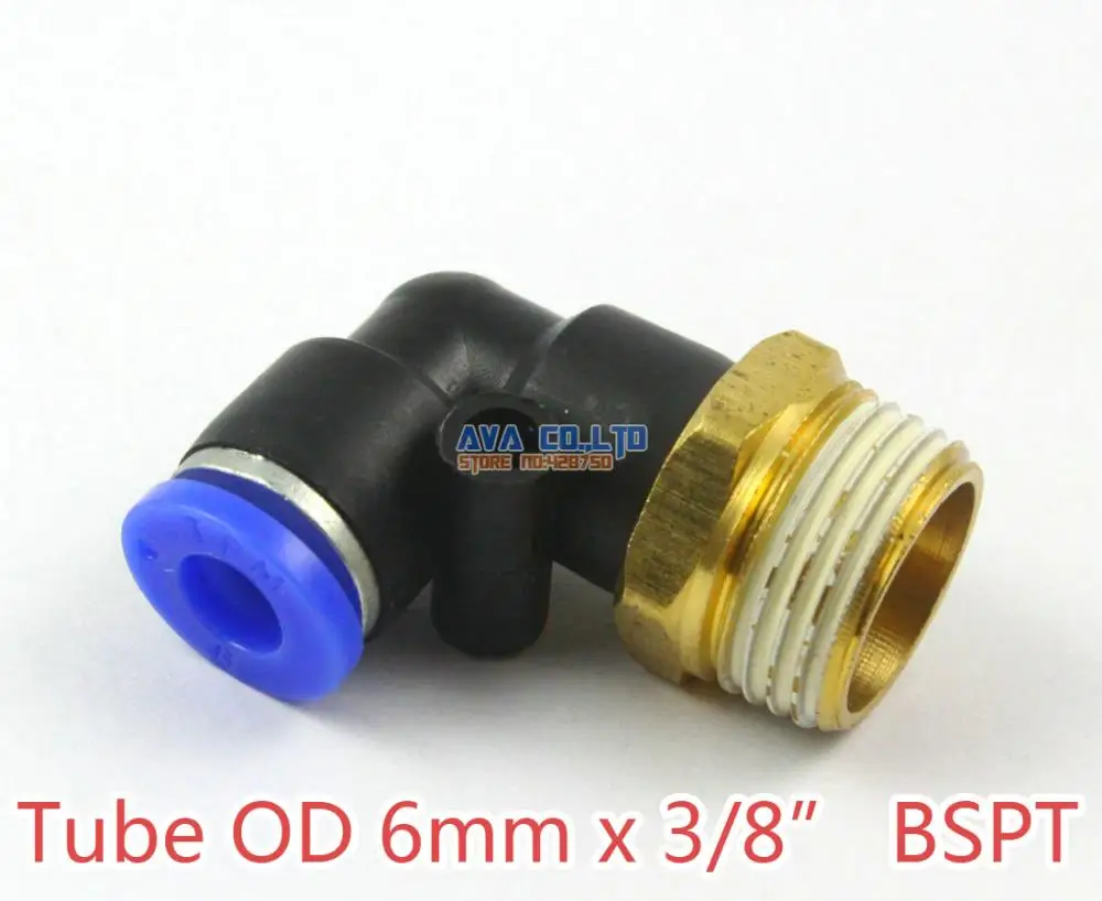 Пневматический Фиттинг с наружным диаметром 6 мм x 3/8 дюйма 10 шт.|pneumatic connector|air