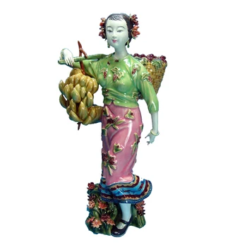 

Antique Imitation Collectibles Sculpture Arts Ceramic Figurine Chinese Beauty Statue Morvel Porcelain Statues Free Shipping