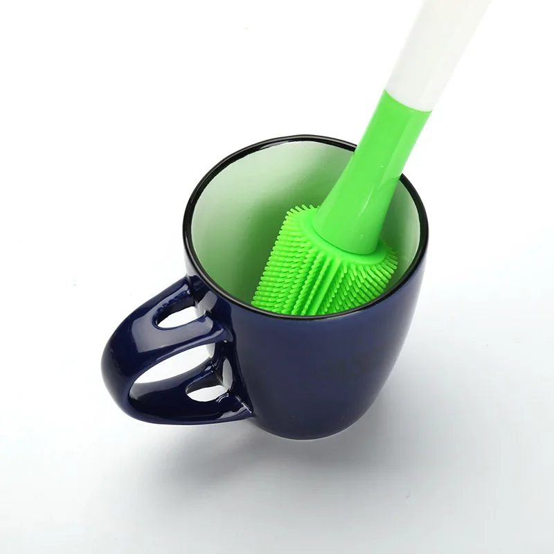 Hot 2018 Silicone Brush Long handled Cup mug Cleaning Brush bottle Baby