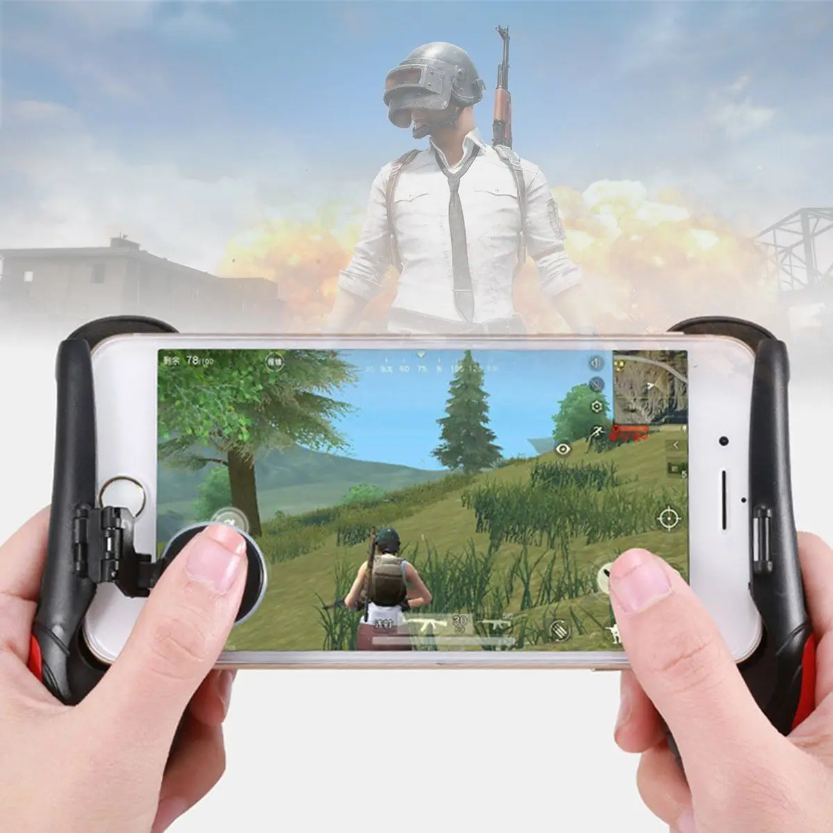 Durable Smartphone Gaming Handle Grip Controller for Tablet iPad IOS Andriod Games Game Holder