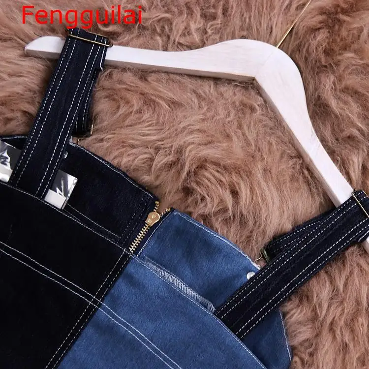 Fengguilai 2019 весенние женские комбинезоны в стиле пэтчворк и КолорБлок уличная