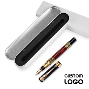Высококачественная роскошная ручка для мужчин, деловой офис, женский подарок на день рождения, сувенирная деловая металлическая подарочная коробка с индивидуальным логотипом