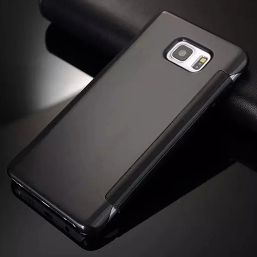 Роскошный зеркальный флип чехол для samsung Galaxy Note 5 Note5 SM N920 N9200 N920T N920F противоударный