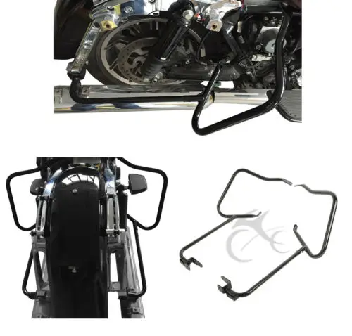 Черная седельная сумка защитная скоба крш-бар для мотоцикла Harley уличное движение FLHX 14-18
