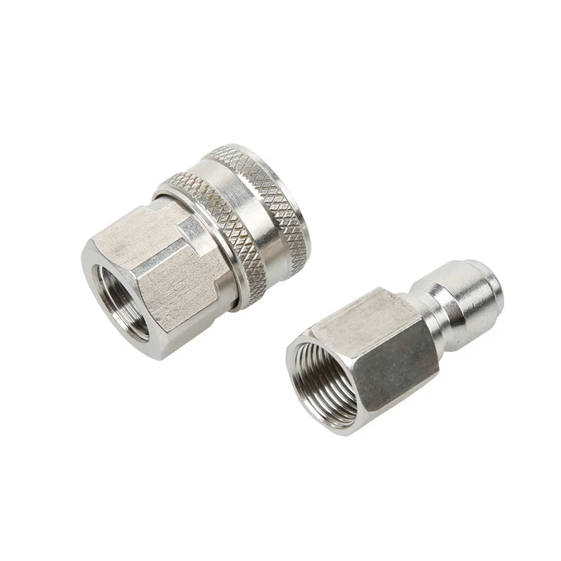 

High pressure water gun 3/8 stainless steel quick joint ultra high pressure cleaning machine high pressure pipe quick joint