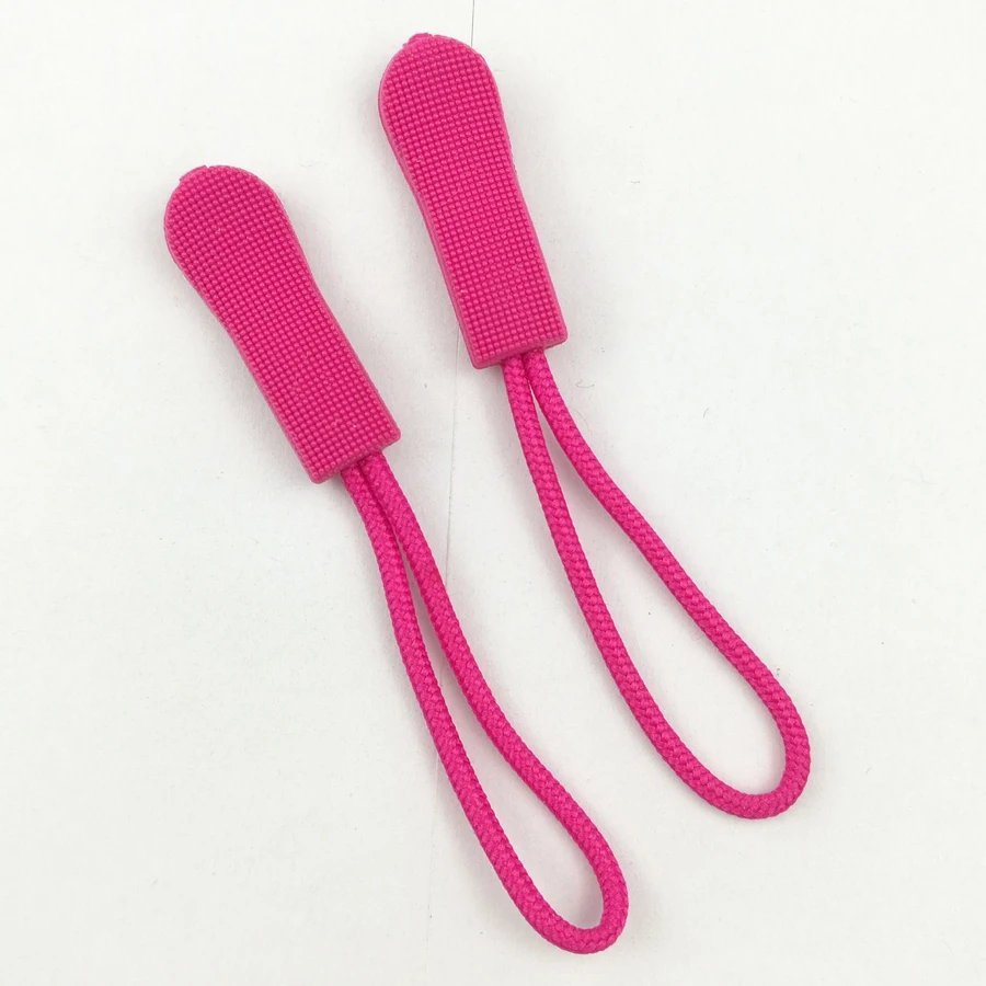 10pcs Zipper Pulls Cord Rope Ends Lock Zip Clip Buckle Zipper Rope For