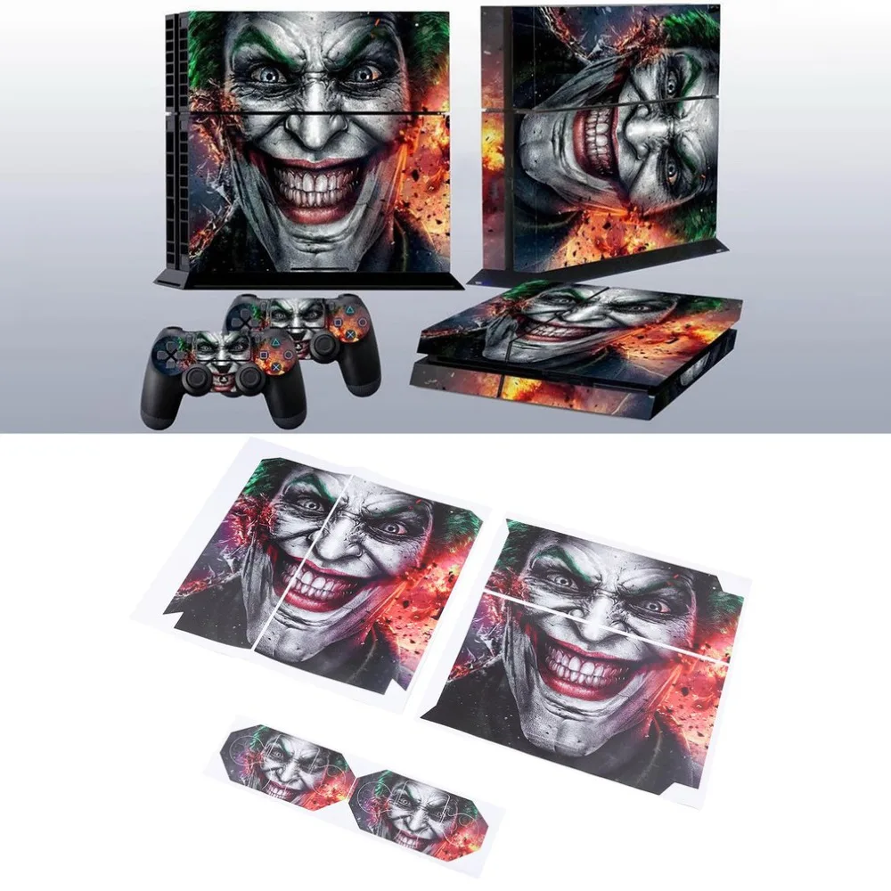 

1set Joker Vinly Skin Sticker Clown Gamepad Stickers for Sony For PS4 For PlayStation 4 and 2 Controller Skins Wholesale