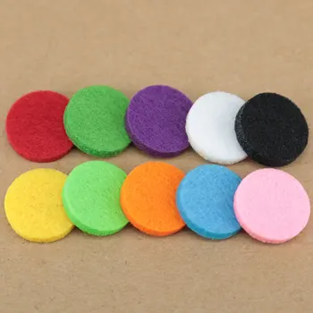 

100pcs Colorful 17mm Round Essential Oils Diffuser Locket Pads Perfume Aroma Locket Replacement Pads for 25mm Diffuser locket