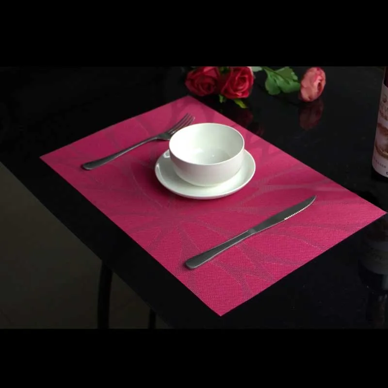 4 قطعة/الوحدة تحديد الموقع الأزياء الملونة طاولة طعام حصيرة منصات القرص عاء سادة الوقايات للماء وسادة زلة مقاومة الجدول الديكور