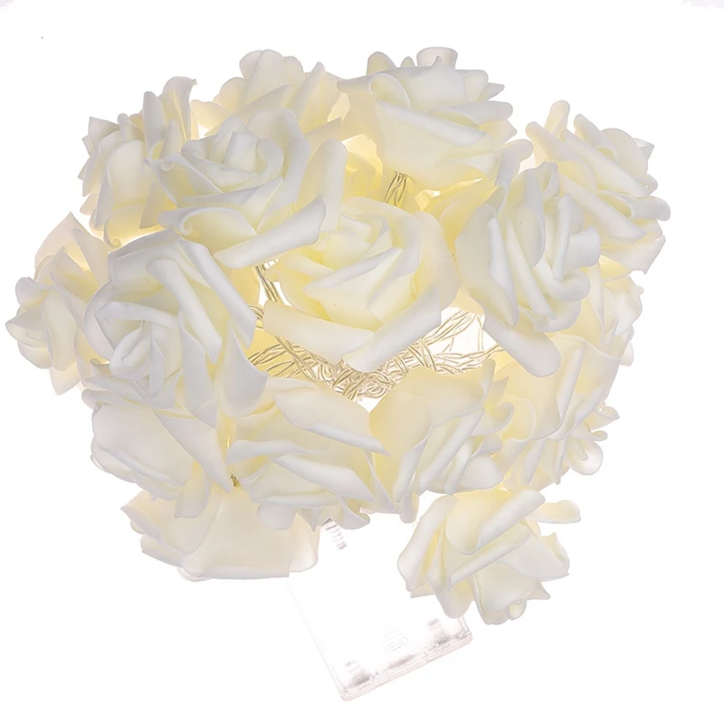 Flor do Feriado do Natal Luzes da Corda para Decoração de Casamento dos Namorados Conduziu a Lâmpada Sale Bateria Operado Led Rose 10 - 20 Hot 3 m 28 Luzes e Iluminação
