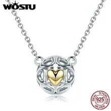 WOSTU Роскошные подлинные 925 пробы серебро My Only Love Сердце Подвески для женщин ювелирные изделия подарок CQN079