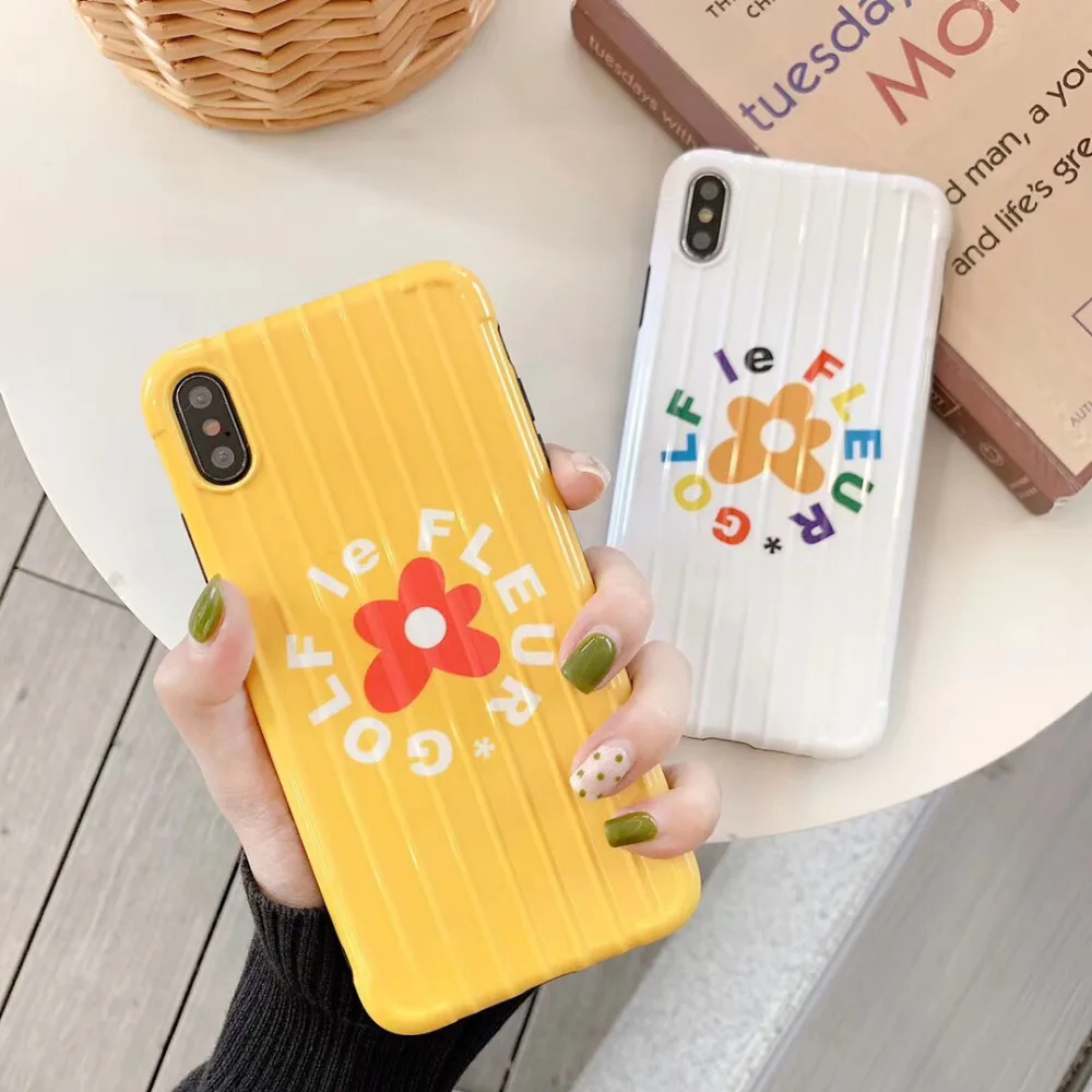 

Maosenguoji Curved surface Korean style Flower Fashion soft Mobile Phone Case for iphone 6 6s 7 7plus 8 8plus X XR XS MAX cover