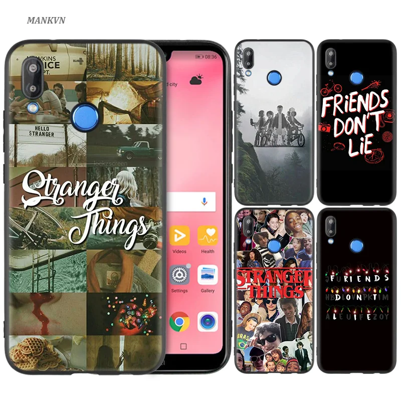 

Silicone Case Cover for Huawei P20 P10 P9 P8 Lite Pro 2017 P Smart+ 2019 Nova 3i 3E Phone Cases Stranger Things