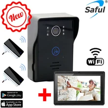 touch key motion detection video doorbell intercom with 2 dingdong doorbells ios/android app support wifi video door phone
