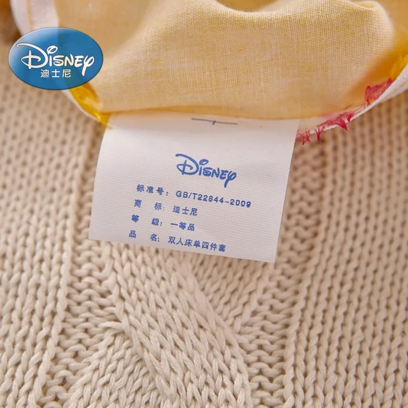 Disney желтого цвета с Винни-пухом для постельного белья Украшения в спальню простыни пододеяльник набор 3/4 шт. Твин Полный Размеры