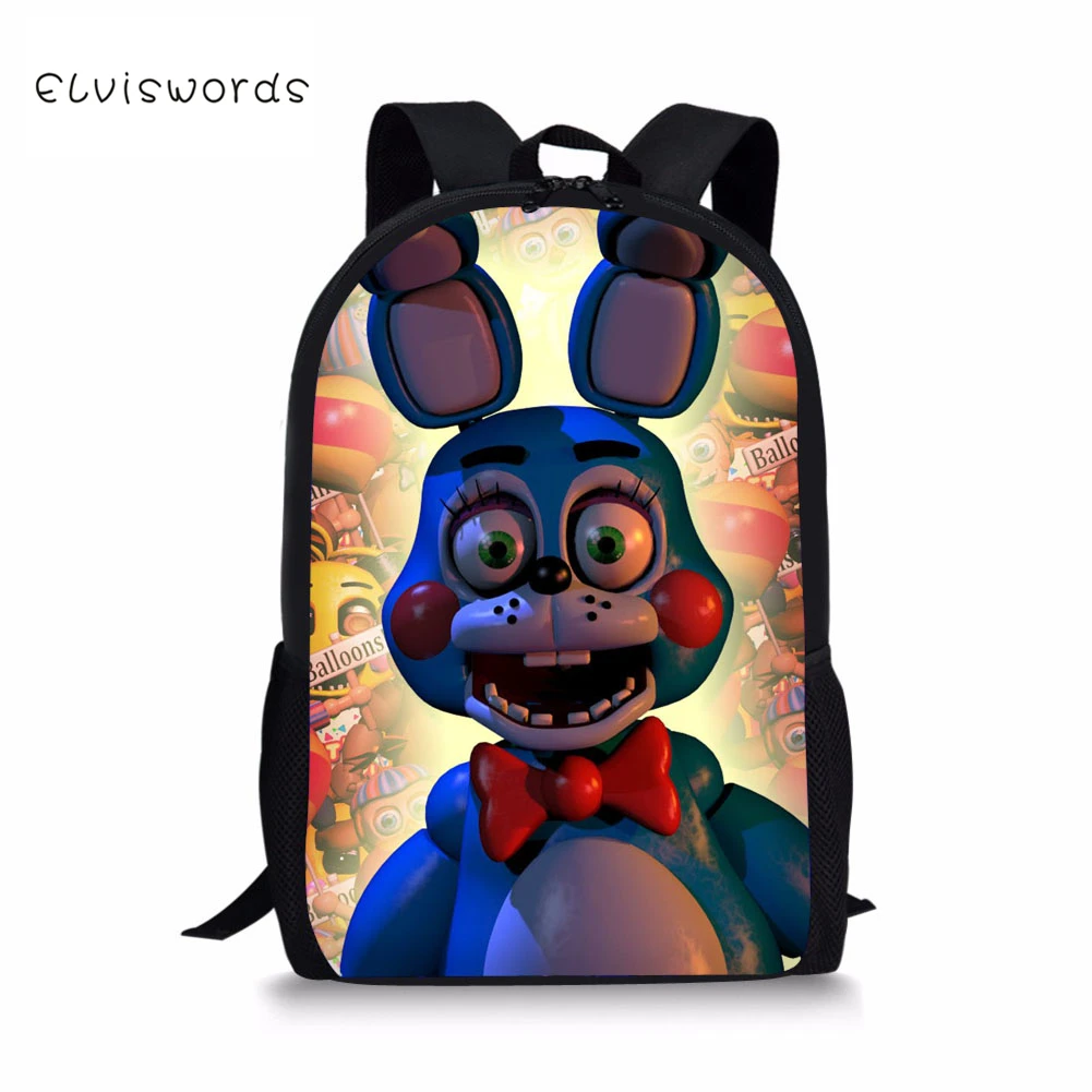 ELVISWORDS Five Nights at рюкзаки с принтом Фредди для мальчиков и девочек Сумка учеников