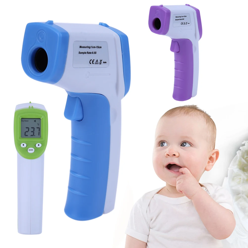 

1Pcs 3-Colour Digital Thermometer Red Laser Infrared Thermometer Non-Contact IR Pyrometer LCD Temperature Gun For Kid & Adult