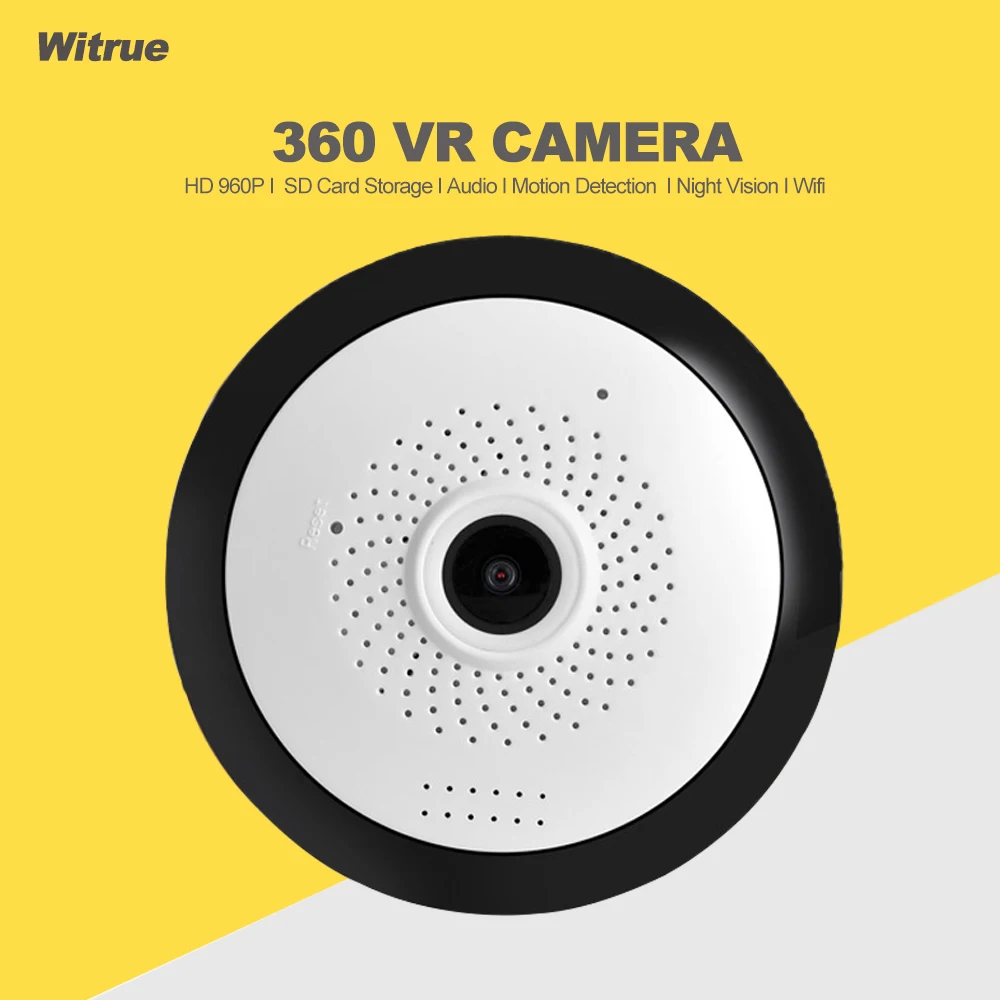 

Witrue HD 960P Wifi IP Camera Home Security Wireless 360 Degree Panoramic CCTV Camera Night Vision Fish Eyes Lens Mini VR Camera