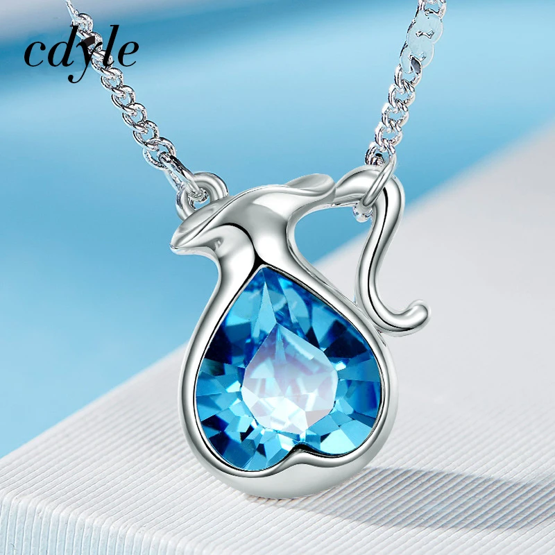 

Cdyle Crystals from Swarovski Women Pendants Necklaces Twelve Constellations Fashion Jewelry Long Sweater Chain Necklace Gift