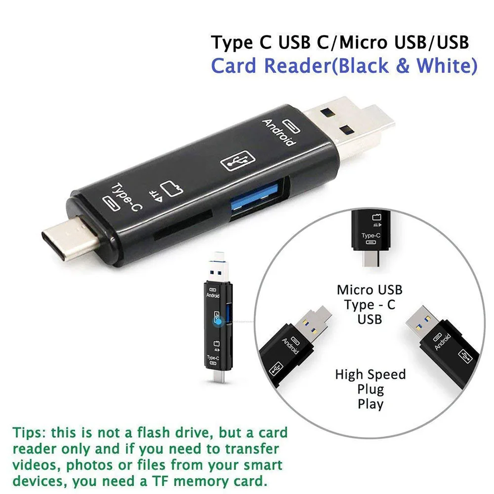 5 в 1 Usb 3,1 кард-ридер высокоскоростной SD TF Micro SD кард-ридер Тип C USB C Micro USB память OTG кард-ридер