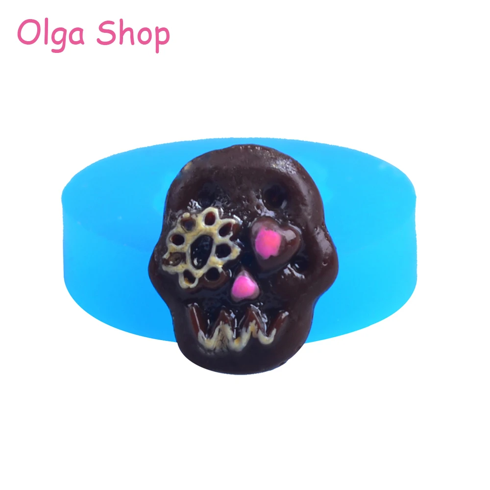 JYL183 19mm Skull Head Silicone Mold Skull Mold Cake Decoration