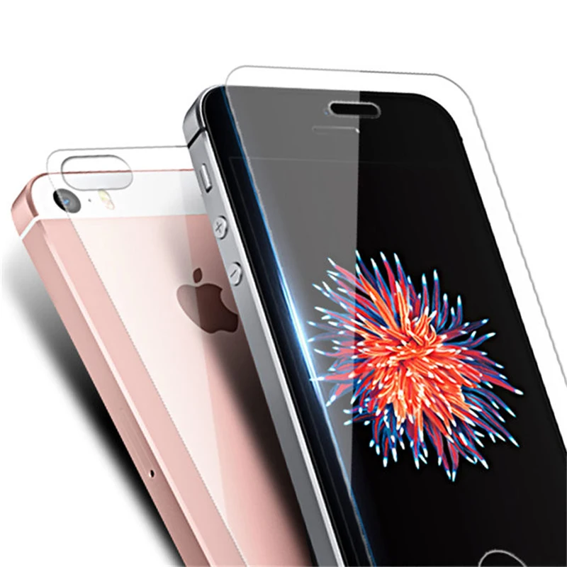 0-3mm-9H-Front-Back-Tempered-Glass-For-iPhone-5-5S-SE-Screen-Protector-Anti-Shatter