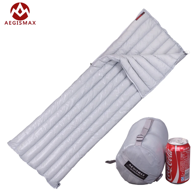 

AEGISMAX Lightweight 95% Filling Duck Down Sleeping Bag Fleabag Compression Camping Hiking Envelope 3 Season Single