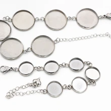Высококачественный Браслет 12 мм, 14 мм, 16 мм, 18 мм, 20 мм, 316 нержавеющая сталь, базовый браслет, пустые фурнитура, лоток, рамка, кабошон, камея