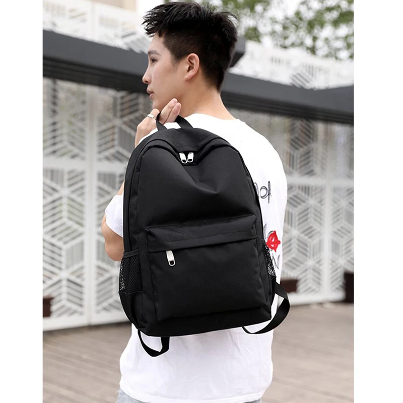 Новинка, мужской рюкзак, чистый цвет, сумка на плечо, мужской рюкзак, Usb интерфейс, зарядка, рюкзак, сумка