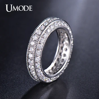 

UMODE Engagement Wedding Jewelry Rings Vintage Women Rings Zircon Fashion Jewelry Girls Gift bague femme UR0280