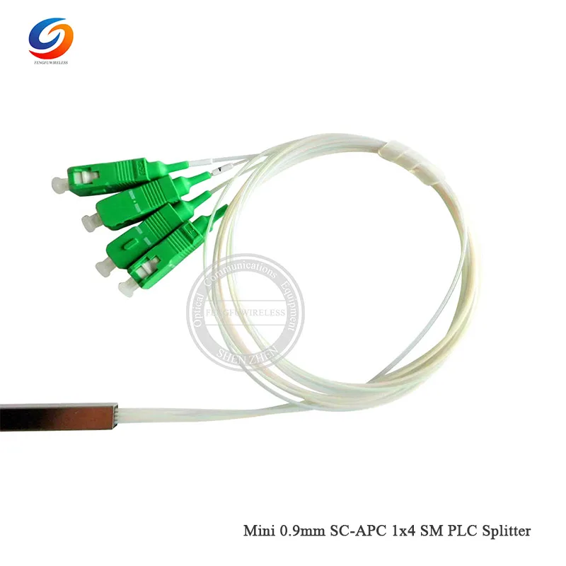 Оптоволоконный сплиттер SC/APC Mini 1x4 оптический gpon/ftth 0 9 мм SM PLC по низкой