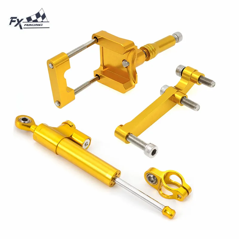

Motorcycle Steering Stabilizer Damper Mounting Kit Bracket Support For Kawasaki Ninja 250R EX250 2008-2012 2009 2010 2011
