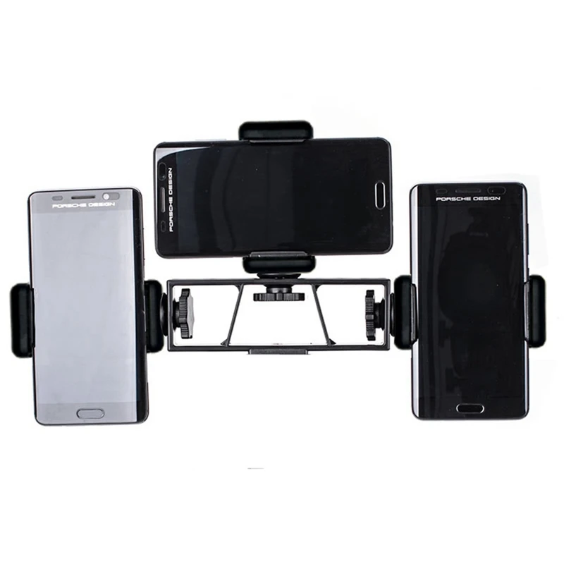 

Multi-camera Stand Clip Bracket Holder with 3 x 1/4 Screws For Cell Phone Live Broadcast 2 Size Aavailable