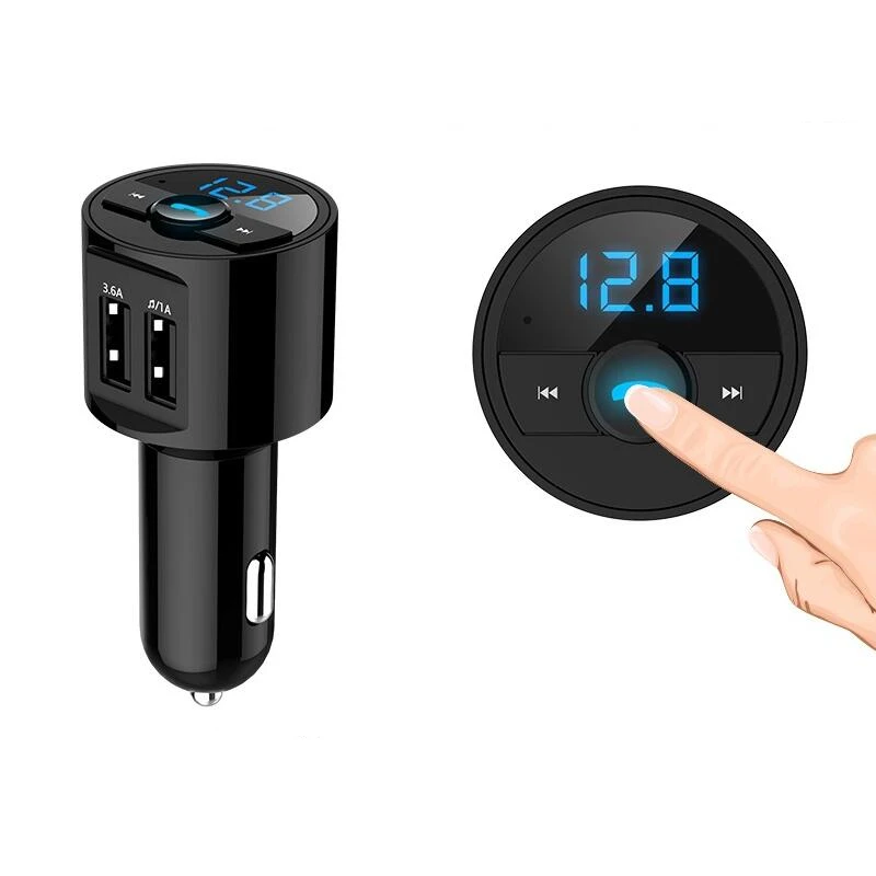 

Bluetooth 4.2 Version Car Kit MP3 Wireless FM Transmitter Dual USB Charger Handsfree Support Open Voice Prompts Caller Number #1