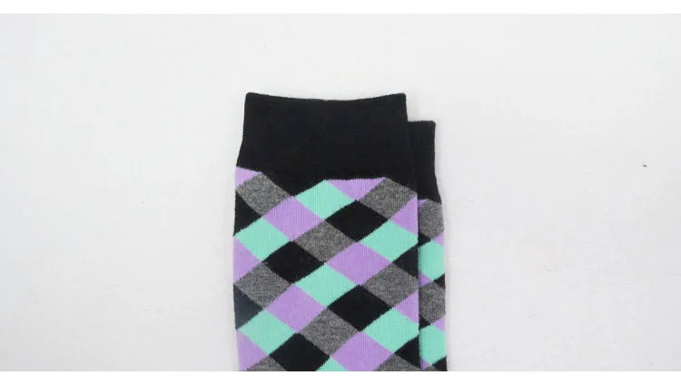 5 пара/лот, хлопковые мужские носки, бизнес Компрессионные носки, новинка, забавные, цветные, счастливые носки, мужские, размер 39-45