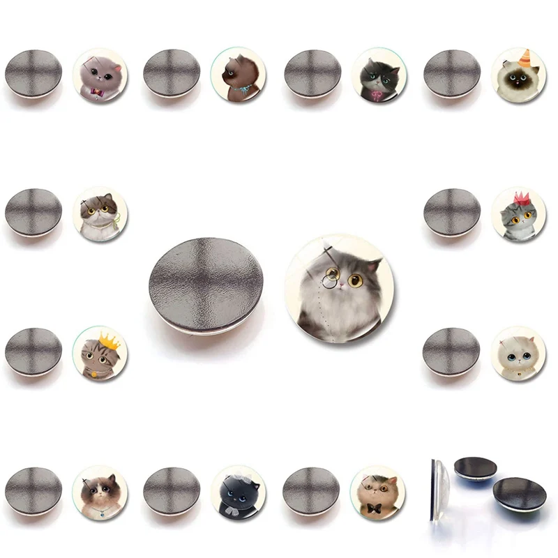 1pcs Cat Refrigerator 30 MM Glass Dome Fridge Notes Cute