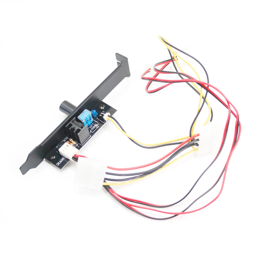 

Manual Knob Hub 3-Pin Cooling Desktop Computer Fan Speed Controller Easy Use Durable Bracket Adjust Accessories Indicator Light