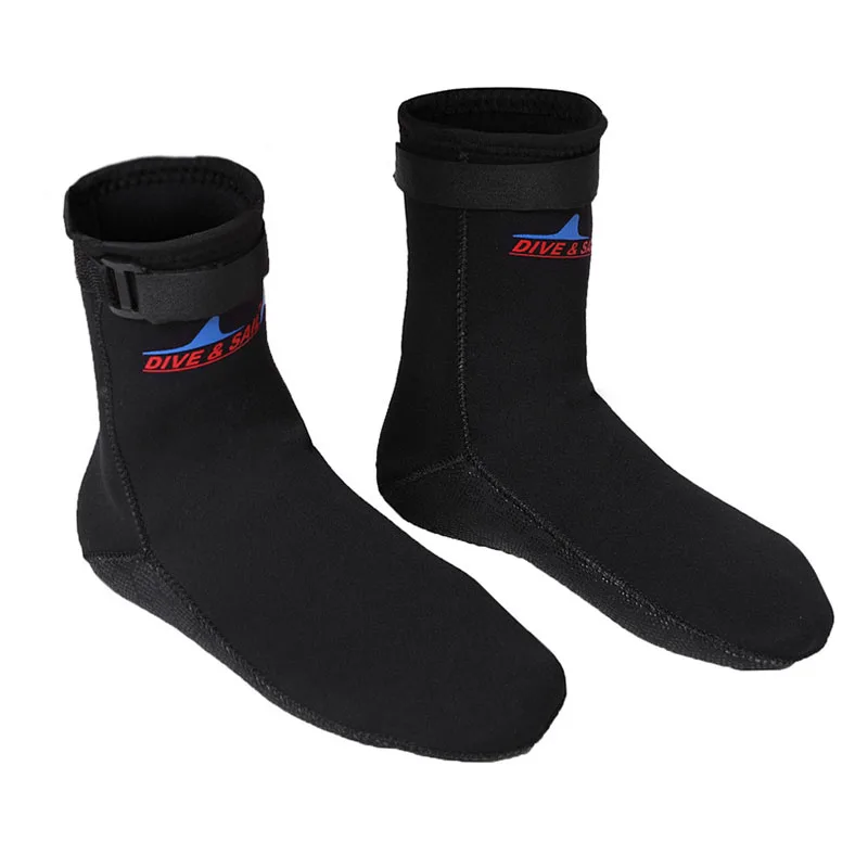 3 мм толстые предотвращающие медузу неопреновые носки для дайвинга теплые холодные зимние носки для плавания, Снорклинга, серфинга, пляжа неопреновые носки - Цвет: Черный