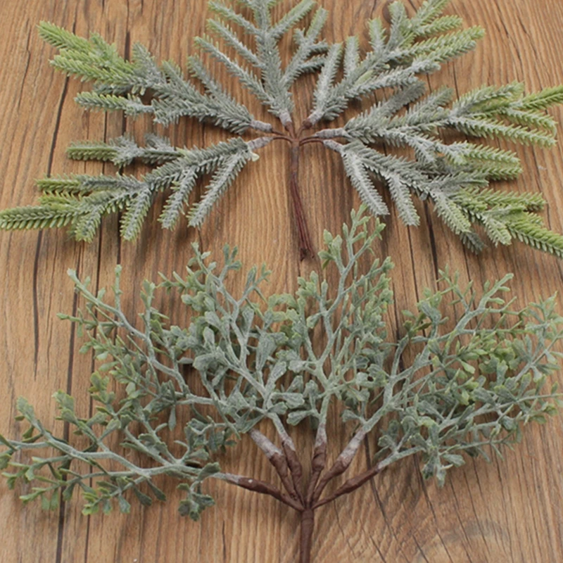 

DIY/6 pieces artificial fern home Christmas wedding decoration party decoration shooting props artificial leaves plants