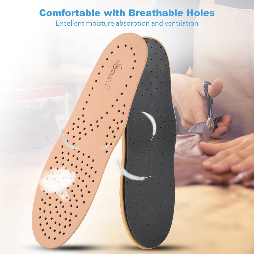 Soumit 3 мм латексные стельки из переработанной воловьей кожи дышащие дезодорирующие подошвы для мужчин и женщин обувь для ухода за ногами