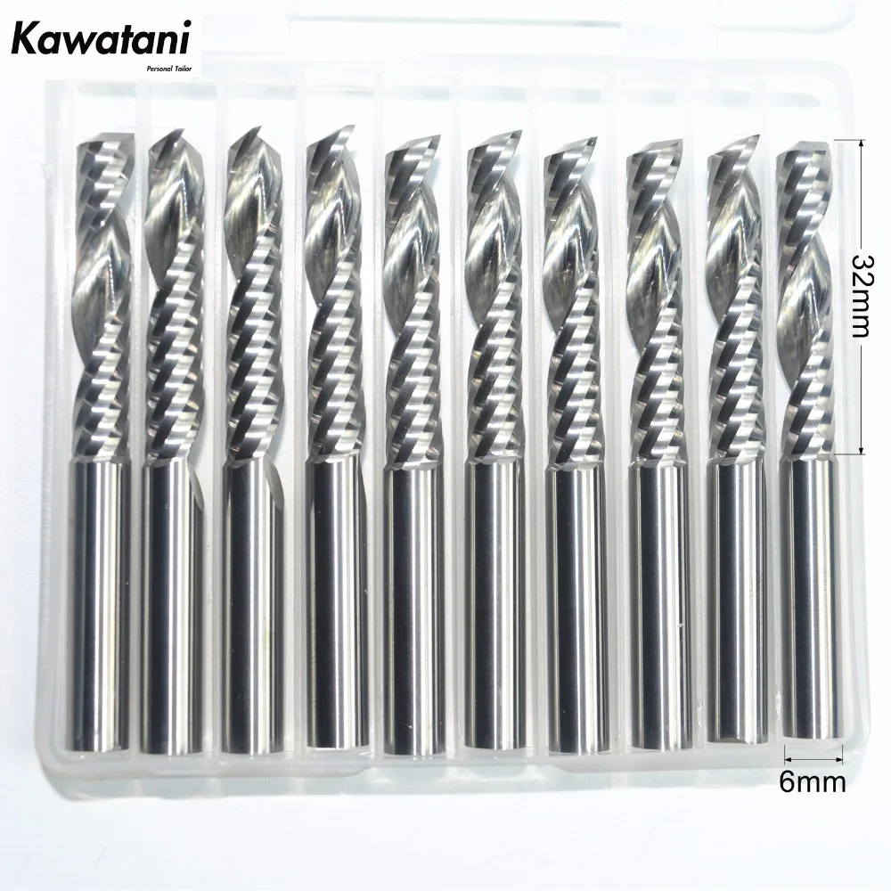 10pcs6mm*32mm,cnc Solid Carbide End Mill,woodworking Router Bit,1