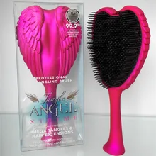 Original 4 colors 24cm Magic Salon Elite Hair Styling comb Tangle Angel Plastic Handle Detangle comb hair brush freeshipping