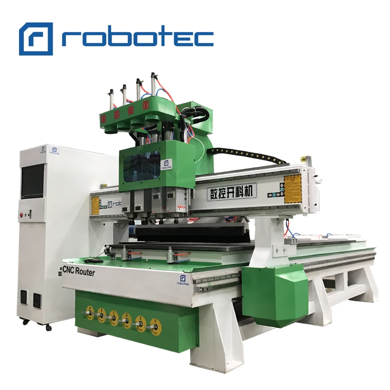 Cabinet Door Making Atc Cnc Router Cnc Milling Machine With Three