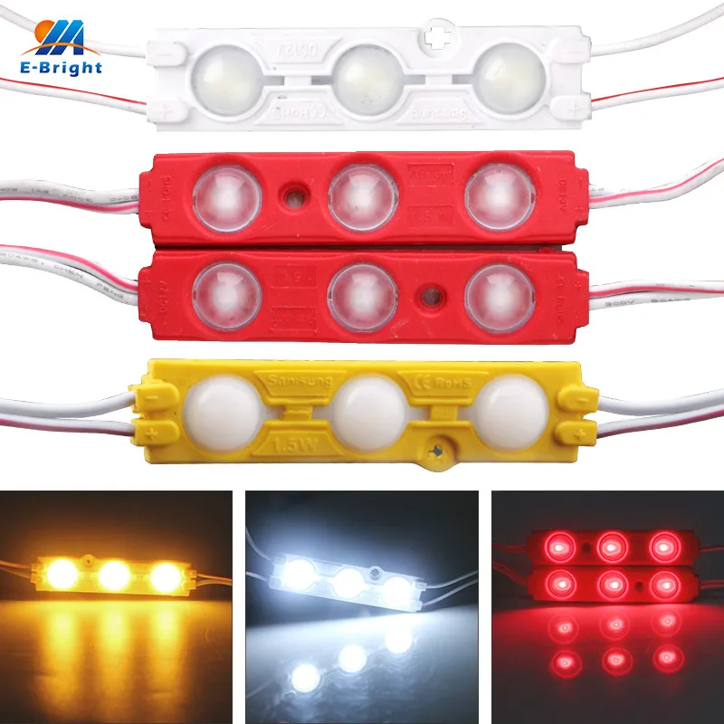 

YM E-Bright 5730 3 LED DC 12V Waterproof IP65 Advertisement Design LED Modules W-White White Blue Red Amber Green 20PCS/Lot