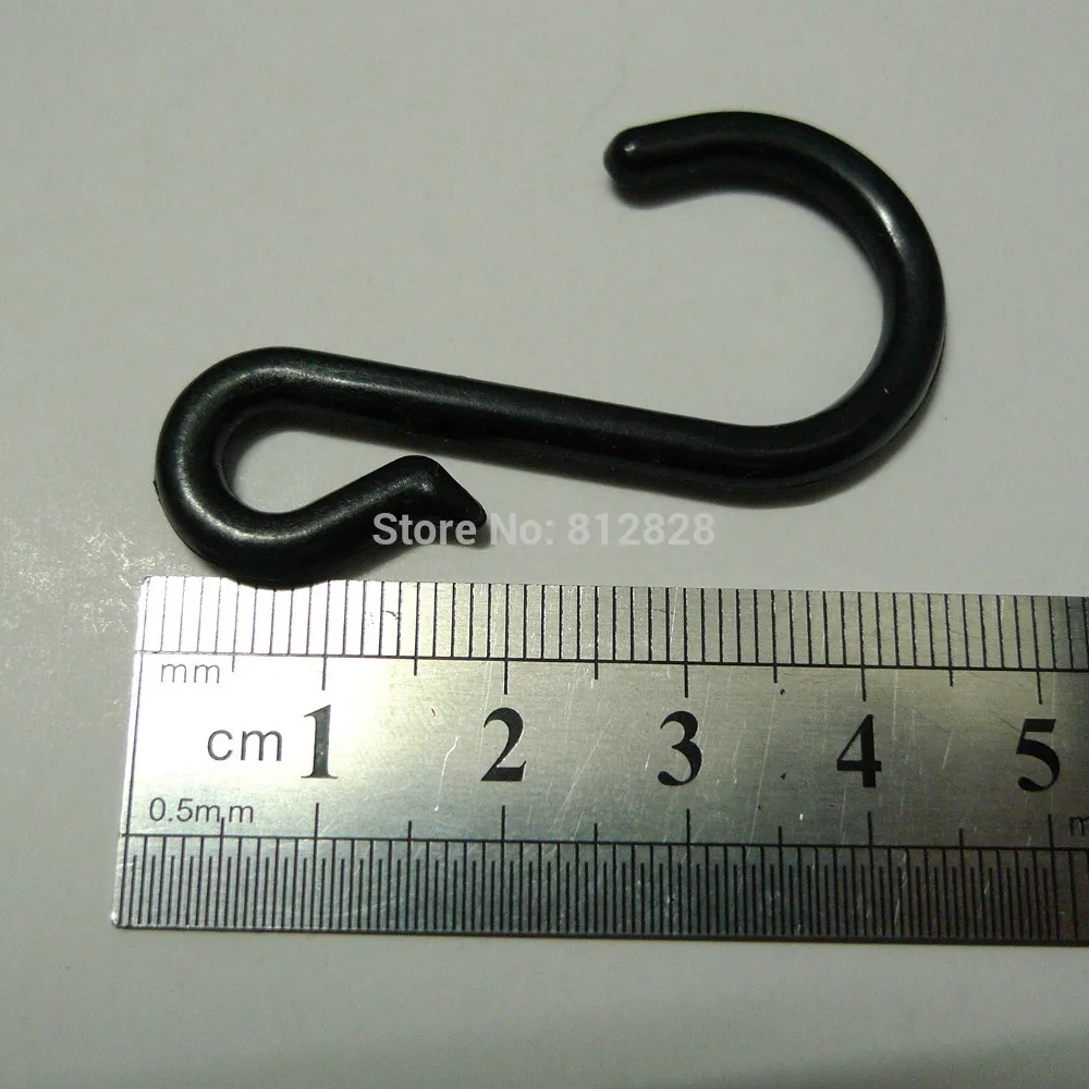 200 шт. S образные крючки вешалки из черного пластика|hook hanger|plastic s shaped hookss hooks |