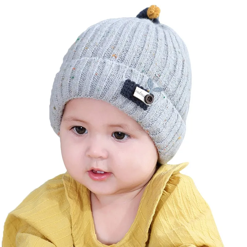 Newborn Baby Hat Boy Girls Knitted Beanie Caps Solid Kids Cap Girls
